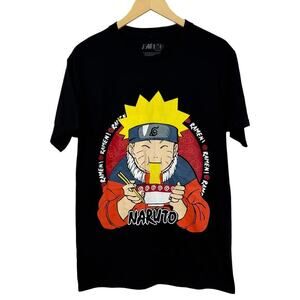 Naruto Ramen Noodles Unisex Black Tee Size M